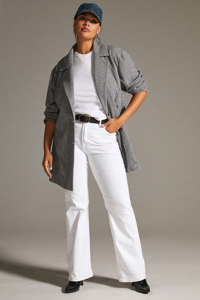 Avec Les Filles Longline Plaid Blazer #4