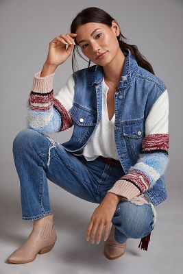 sweater denim jacket