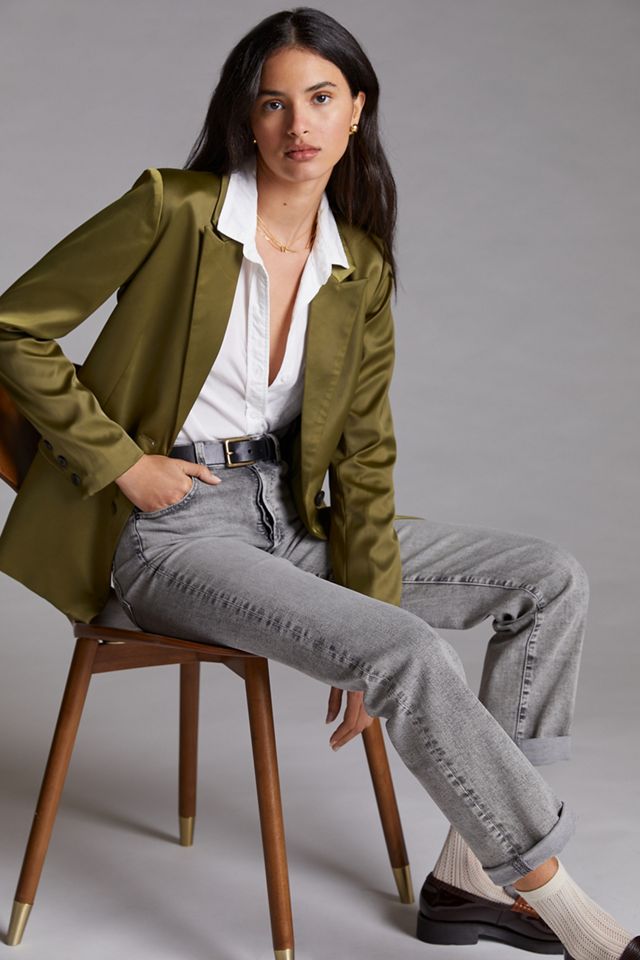 Sleek Satin Blazer #2