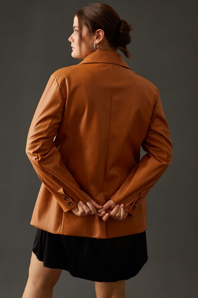 Avec Les Filles Faux Leather Blazer #5