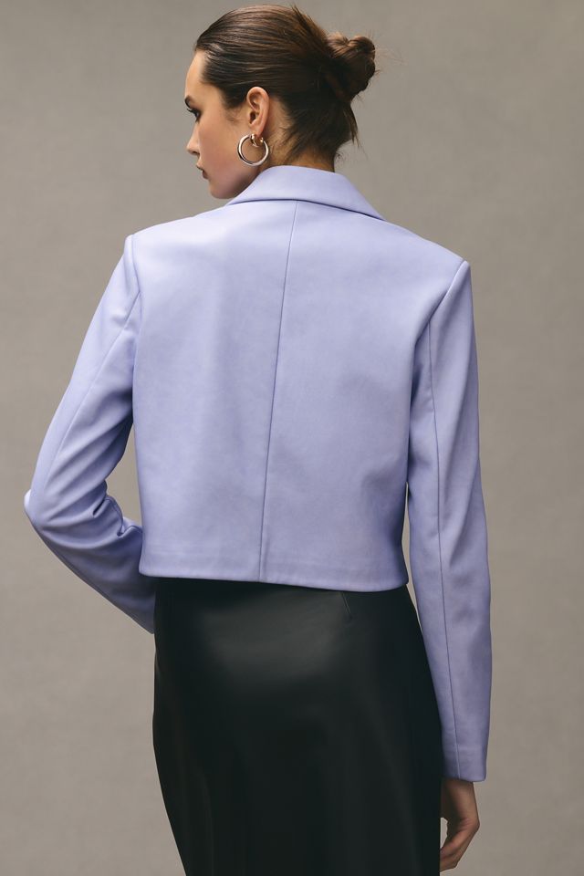 Avec Les Filles Cropped Faux Leather Jacket #1