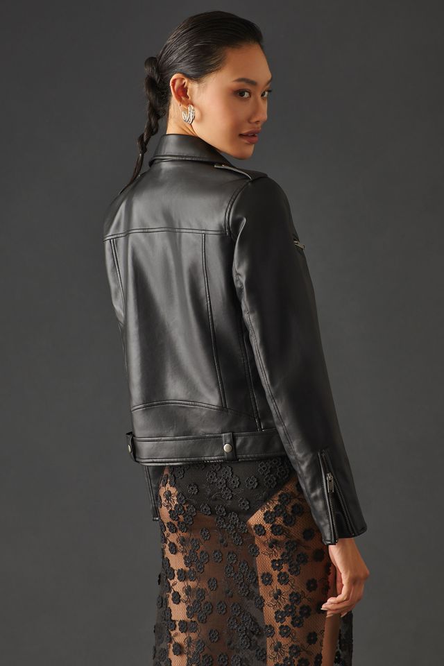 Avec Les Filles Faux Leather Biker Jacket #2