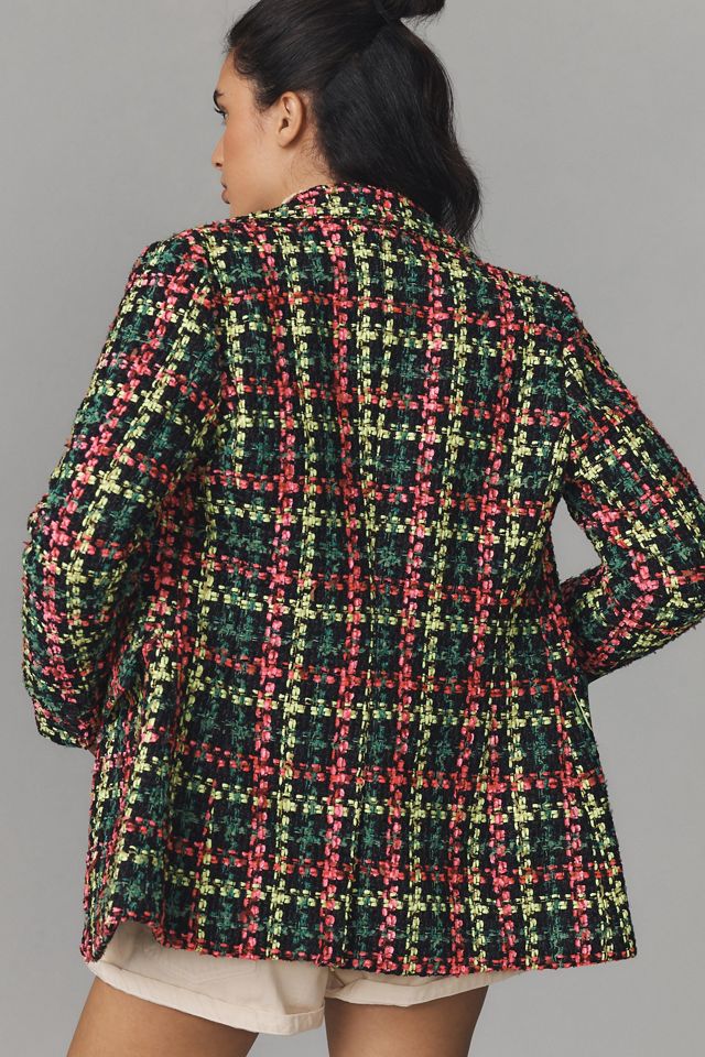 Avec Les Filles Neon Tweed Blazer #2