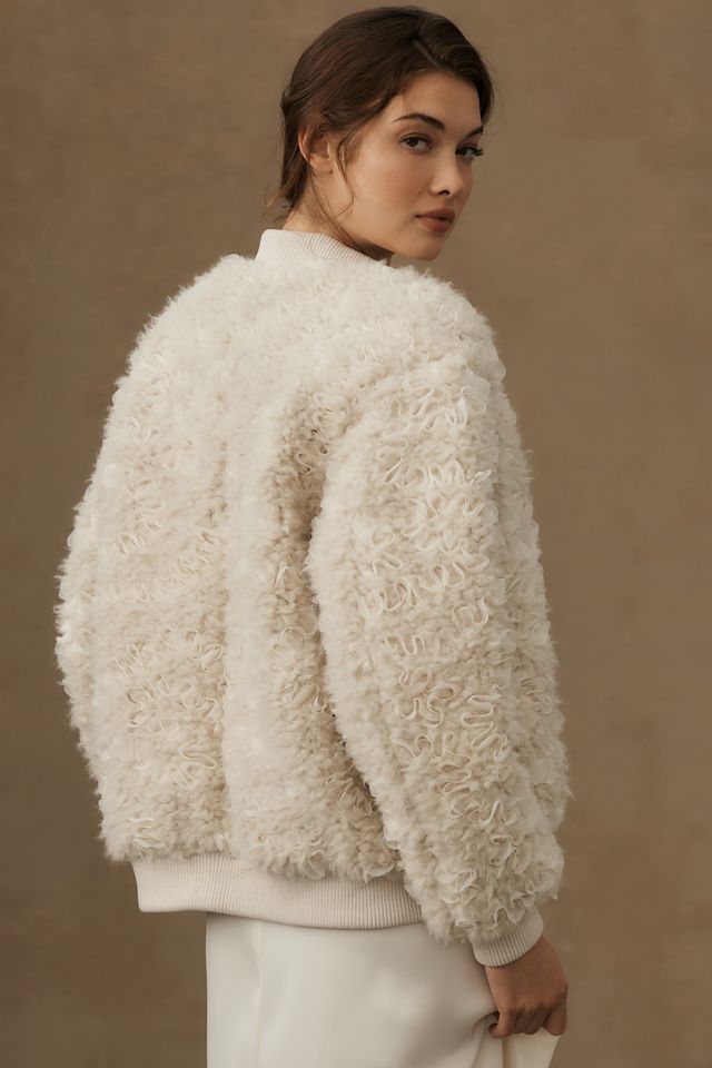 Avec Les Filles Faux Shearling Bomber Jacket #1