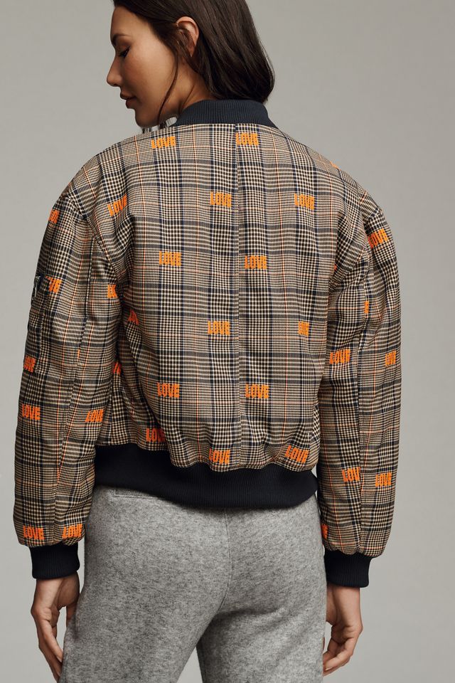 Avec Les Filles Embroidered Love Bomber Jacket #1