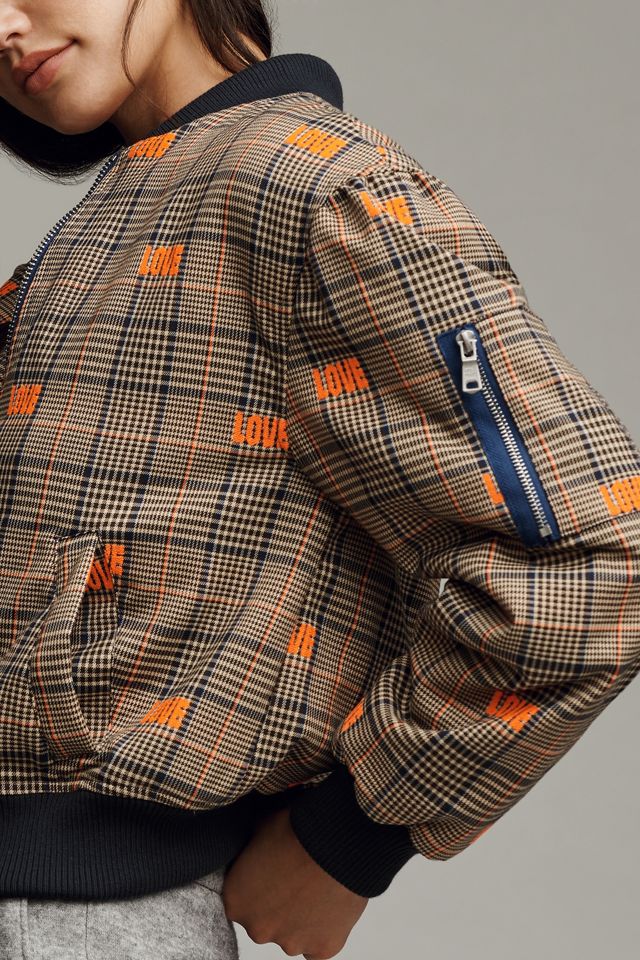 Avec Les Filles Embroidered Love Bomber Jacket #4