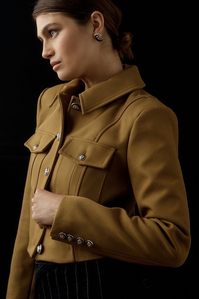 Anthropologie military cheap jacket