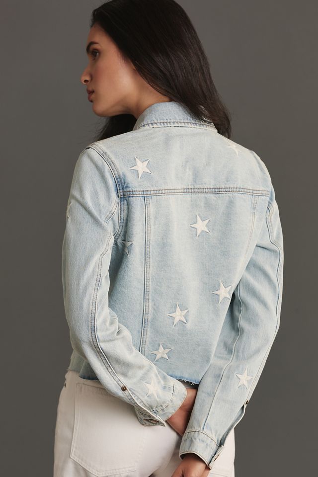 Avec Les Filles Star Embroidered Denim Jacket #1