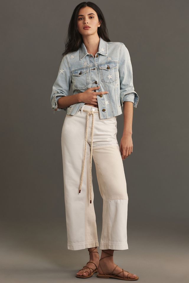 Avec Les Filles Star Embroidered Denim Jacket #3