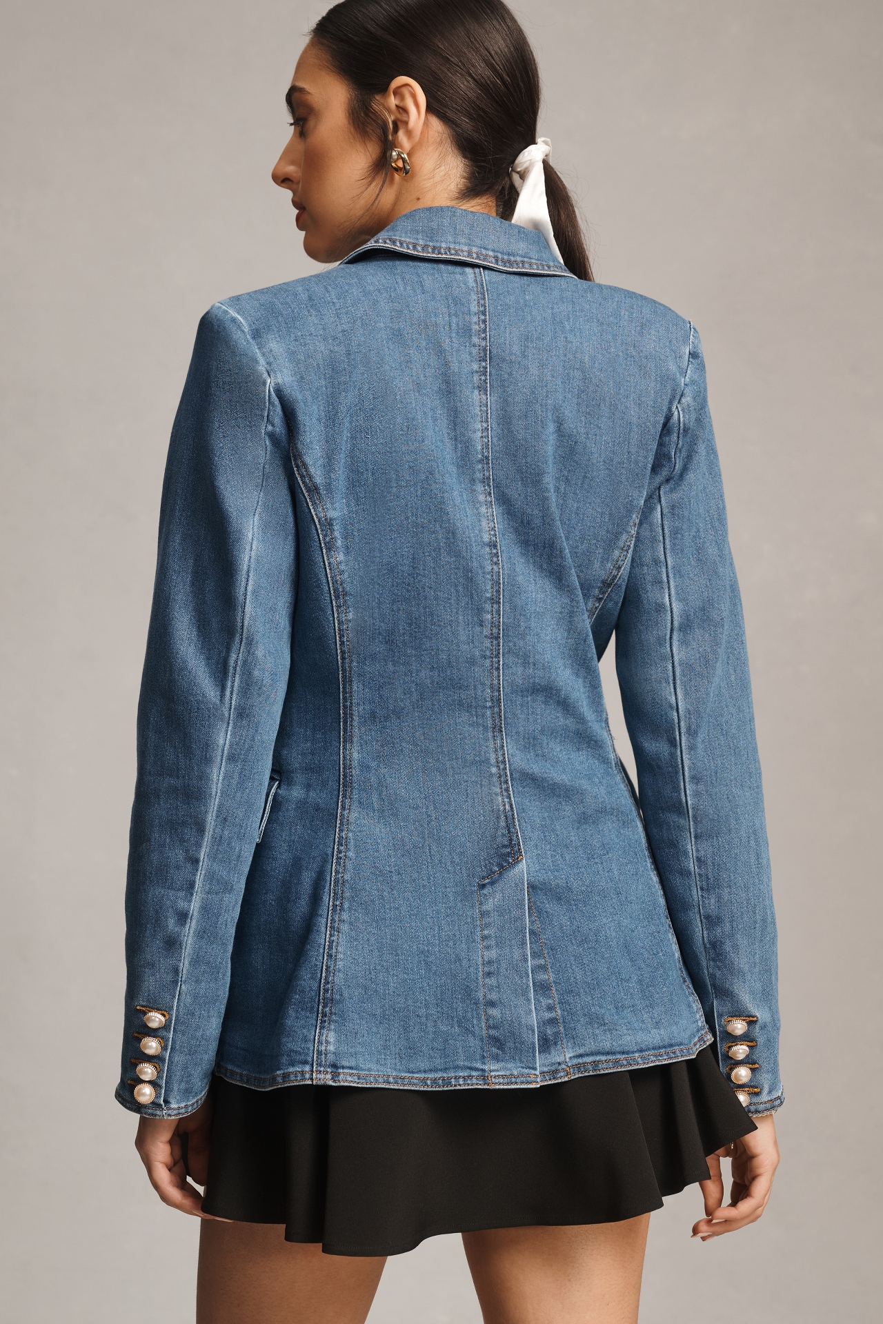 Avec Les Filles Denim Blazer