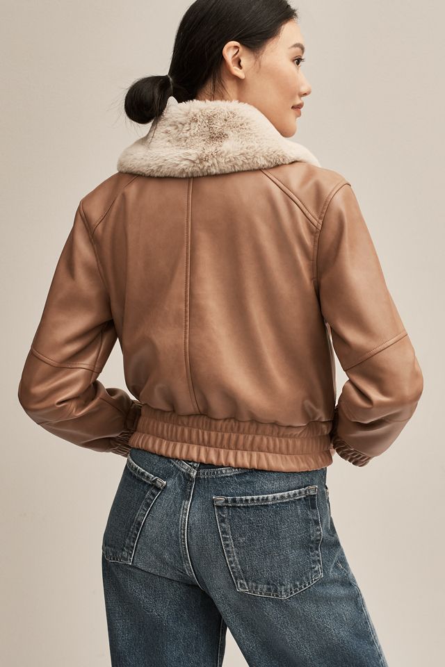 Avec Les Filles Faux-Leather Aviator Jacket #1