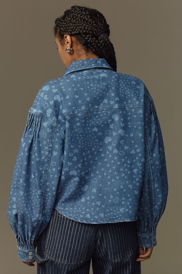Avec Les Filles Heart Denim Shirt Jacket #1