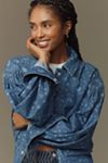 Avec Les Filles Heart Denim Shirt Jacket