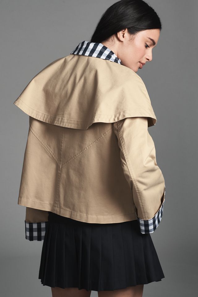 Avec Les Filles Trim Cape Jacket #1