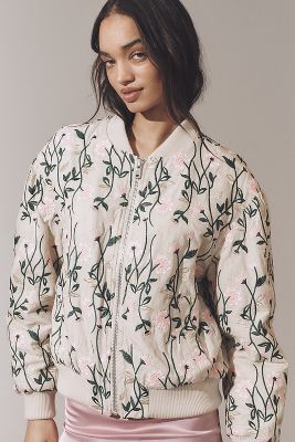 Avec Les Filles Floral Bomber Jacket