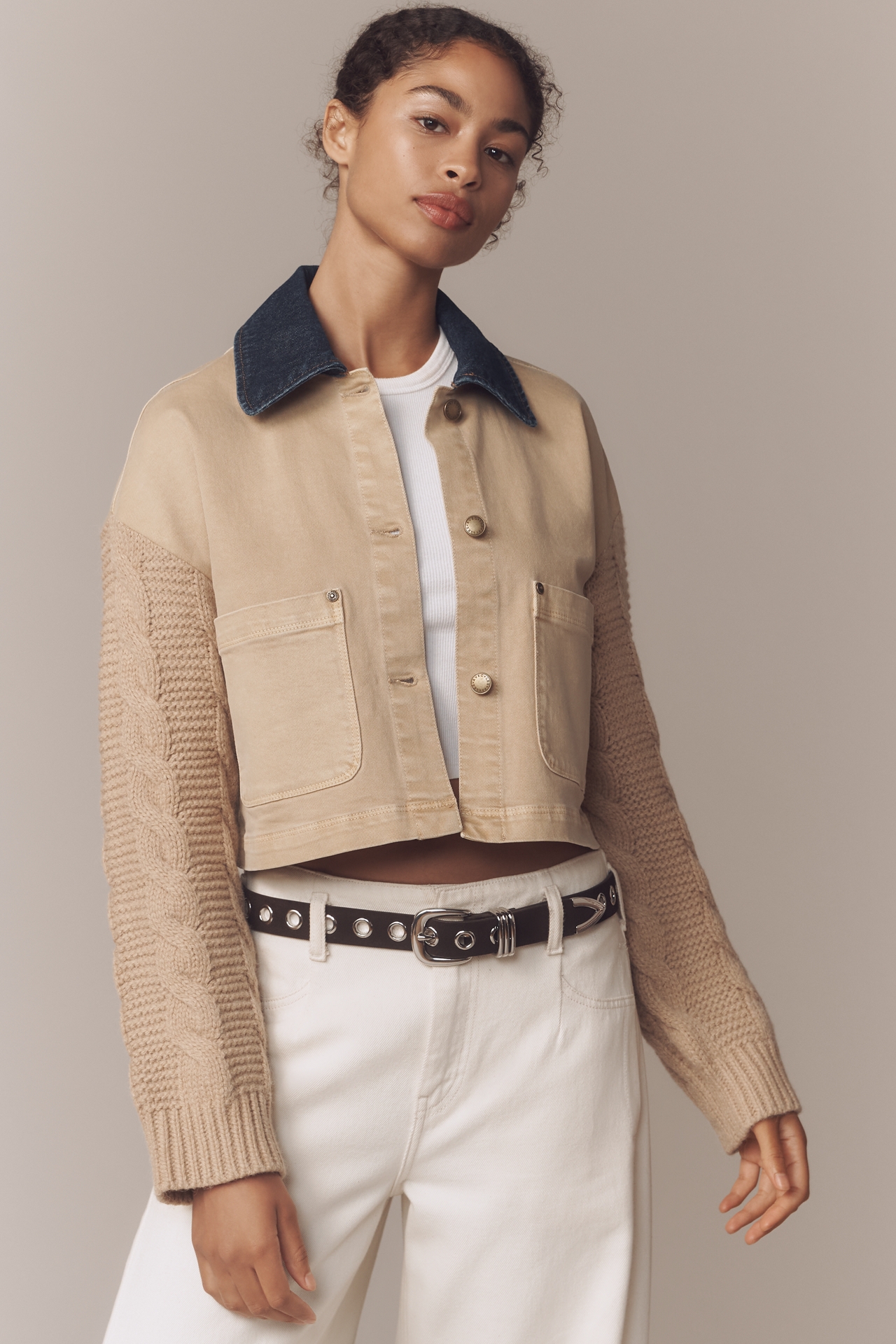 Avec Les Filles Crop Chore Jacket