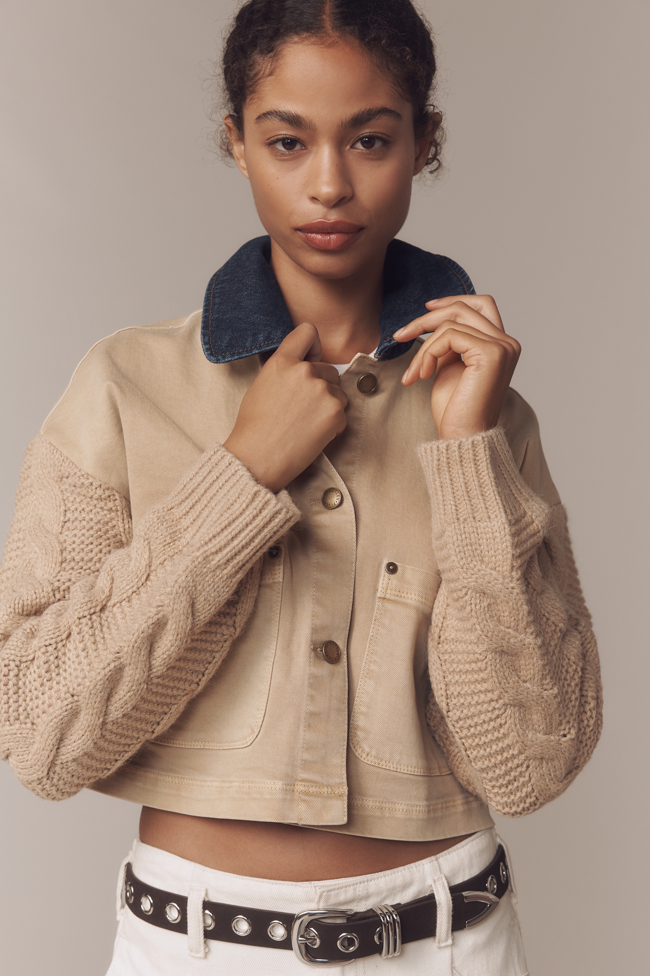 Avec Les Filles Crop Chore Jacket