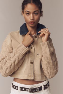 Avec Les Filles Crop Chore Jacket