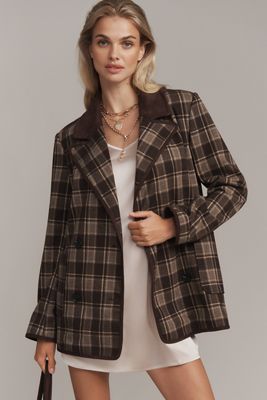 Avec Les Filles Mixed Fabric Blazer | Anthropologie