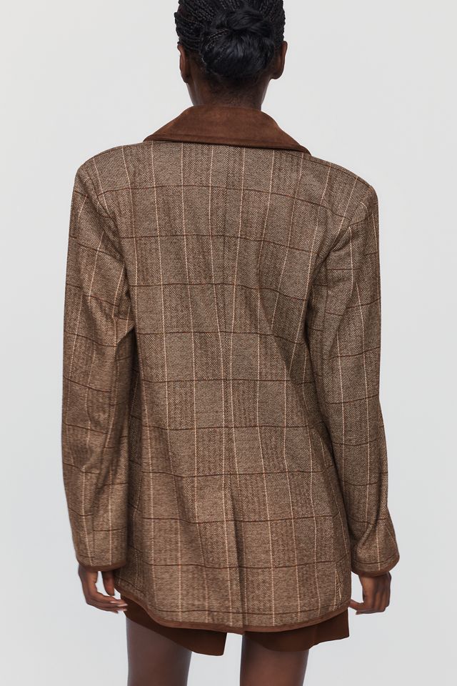 Avec Les Filles Double-Breasted Knit Blazer #1