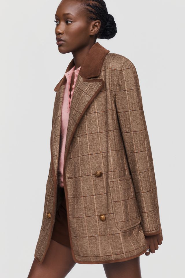Avec Les Filles Double-Breasted Knit Blazer #4