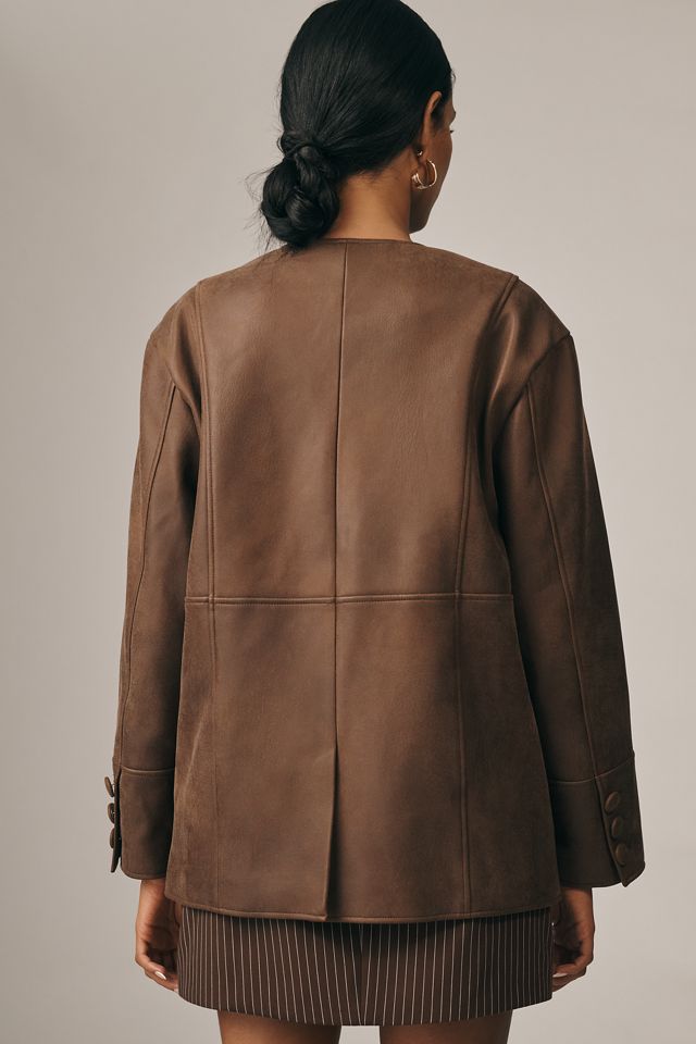 Avec Les Filles Oversized Faux-Suede Jacket #1