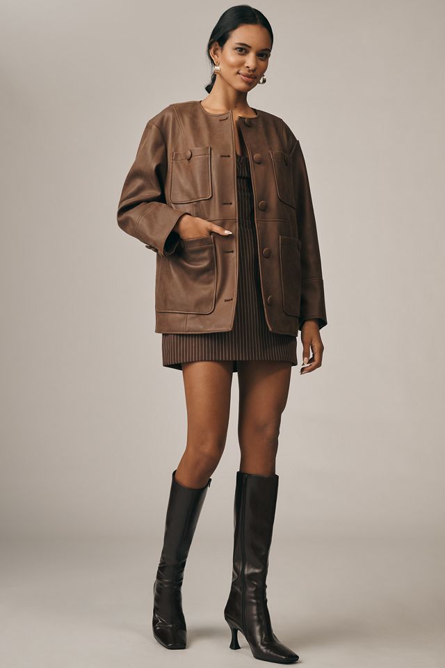 Avec Les Filles Oversized Faux-Suede Jacket #2