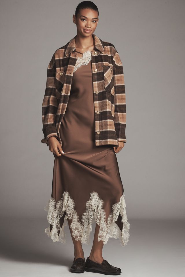 Avec Les Filles Oversized Plaid Wool Blend Shacket #2