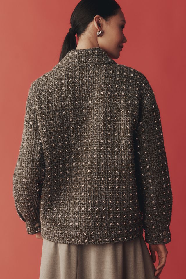 Avec Les Filles Pearl-Embellished Bomber Jacket #1