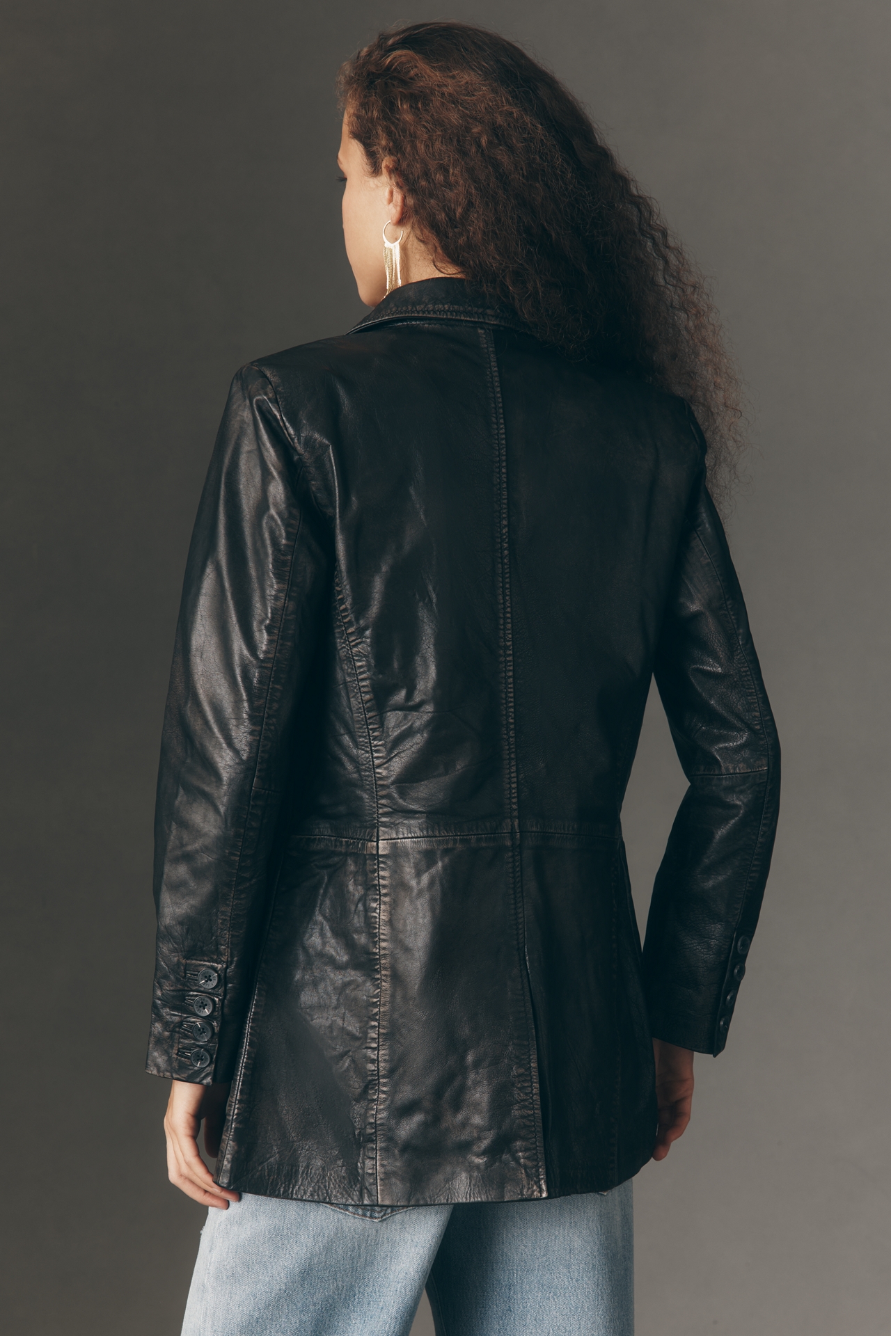 Avec Les Filles Oversized Leather Blazer