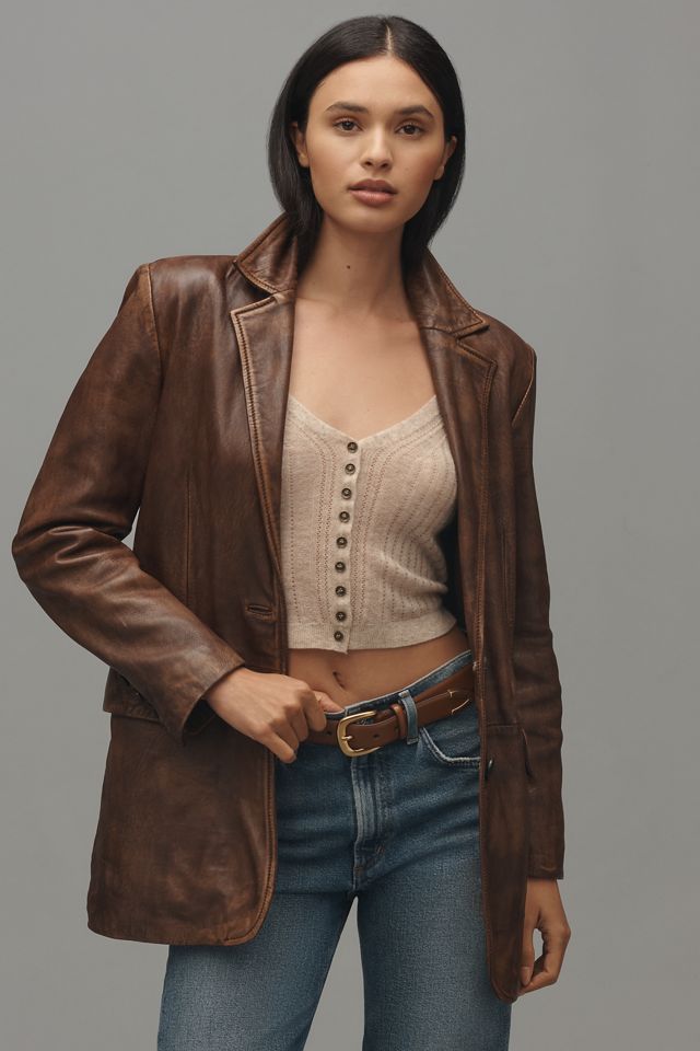 Avec Les Filles Oversized Leather Blazer #1