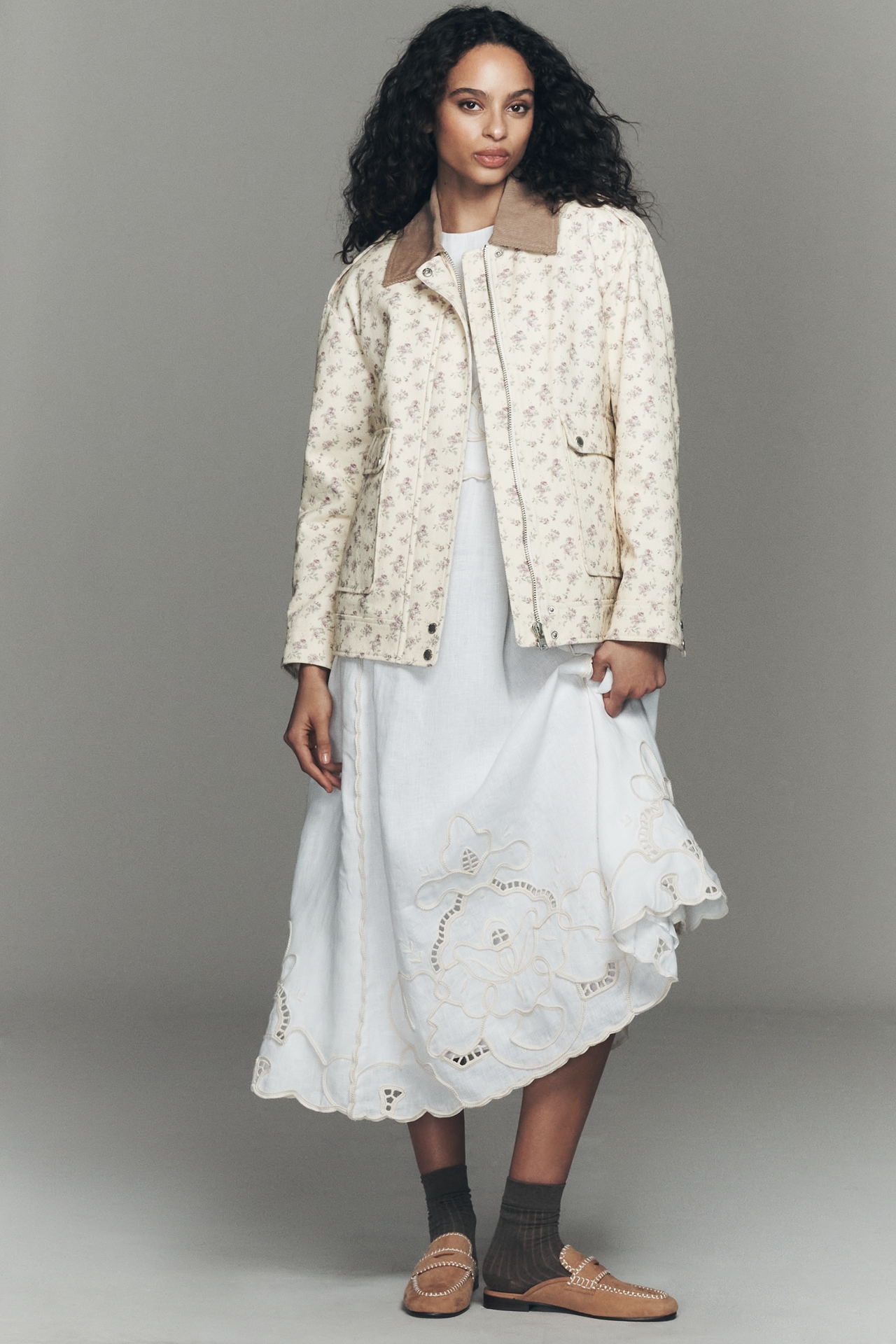 Avec Les Filles Floral Bomber Jacket