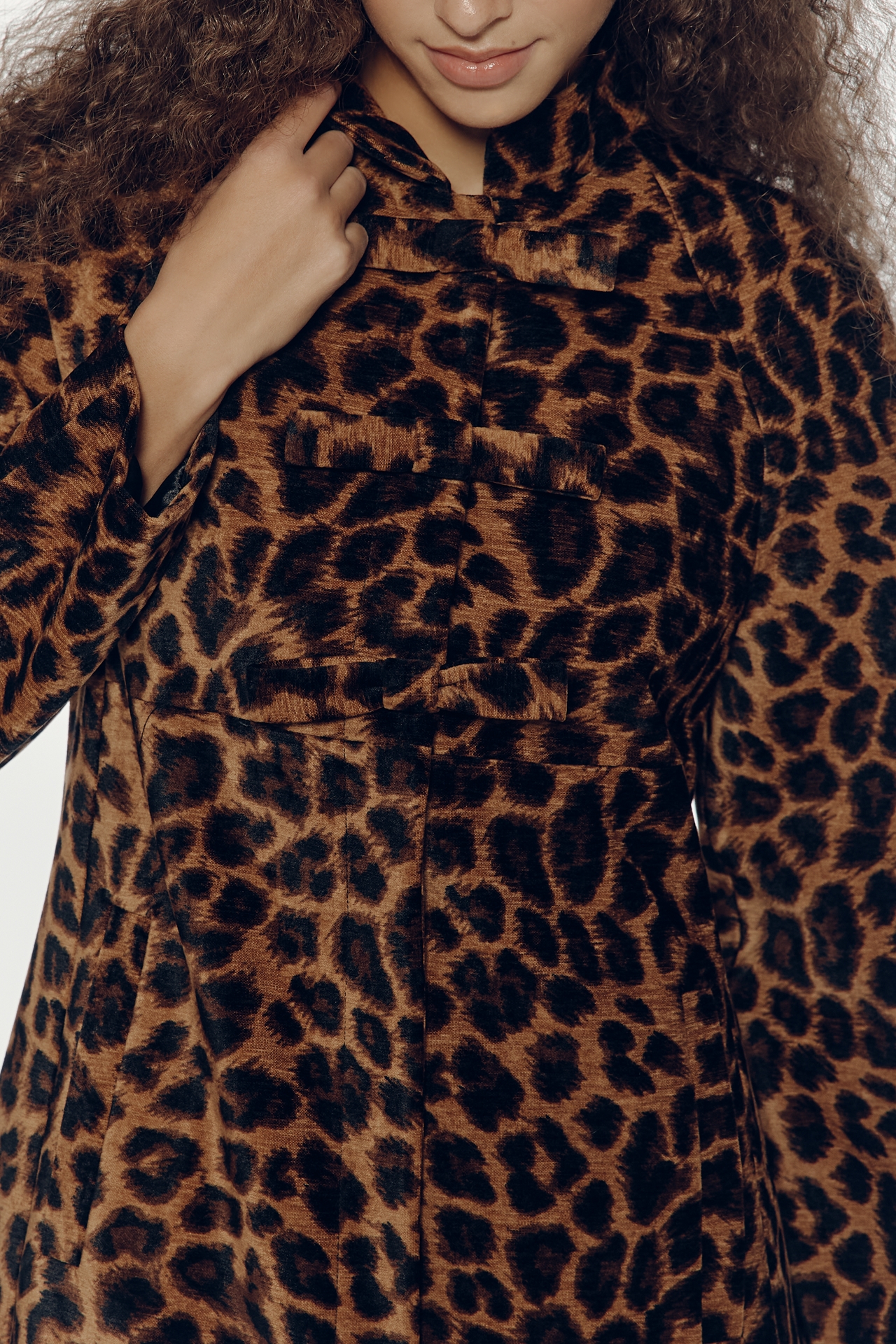 Avec Les Filles A-Line Leopard Jacket