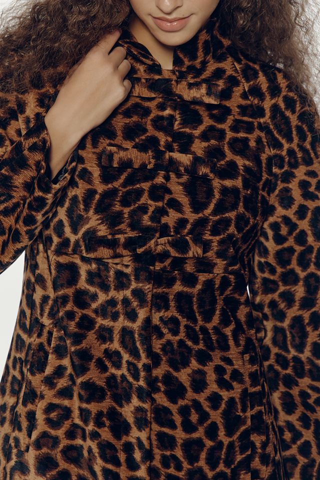 Avec Les Filles A-Line Leopard Jacket