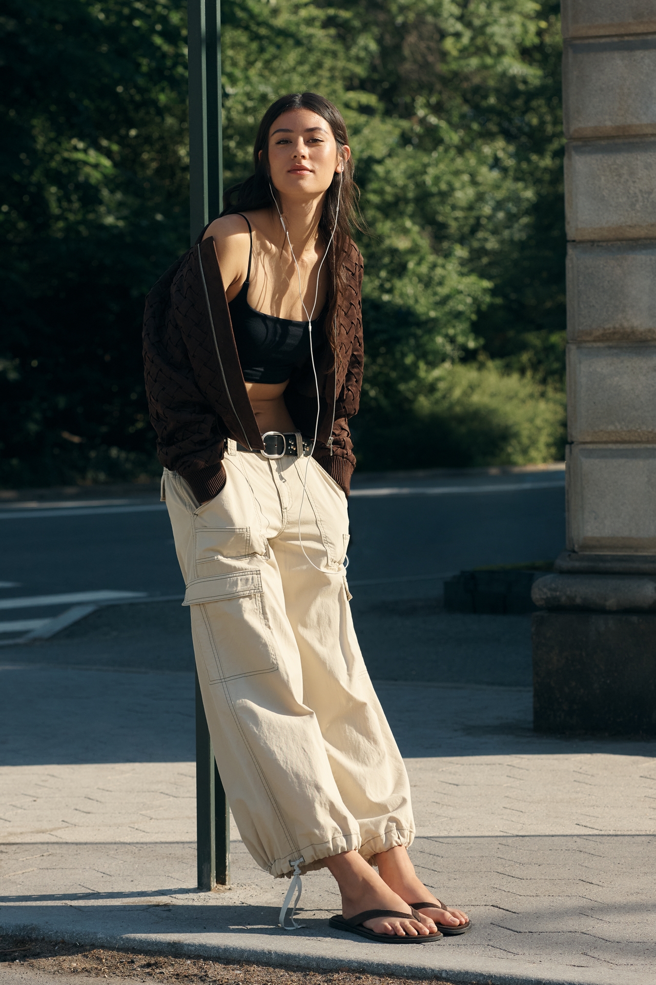 Avec Les Filles Faux Leather Crop Jacket