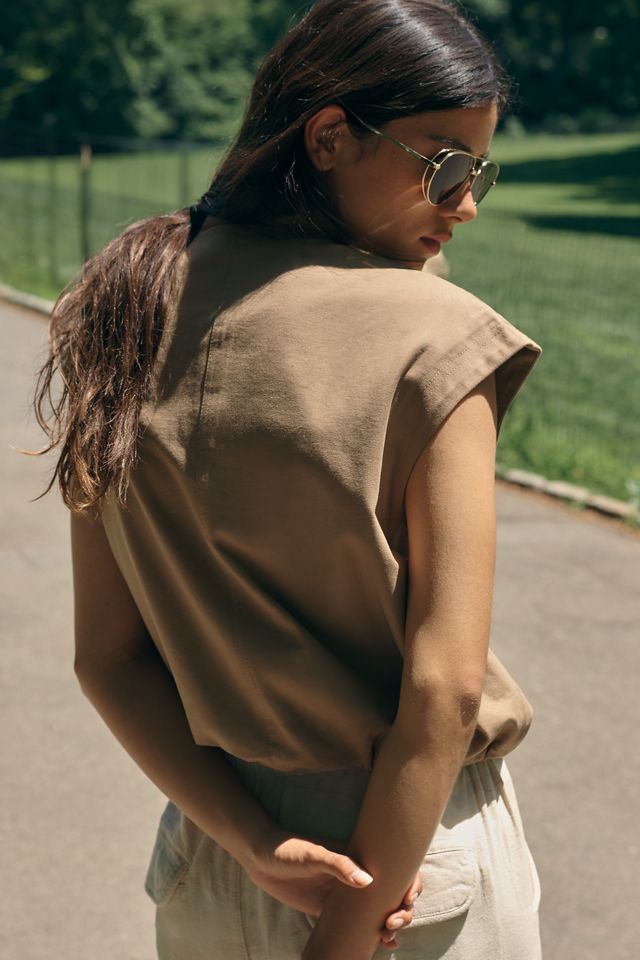 Avec Les Filles Cropped Cargo Vest #1