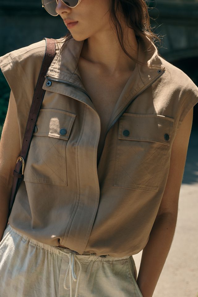 Avec Les Filles Cropped Cargo Vest #3