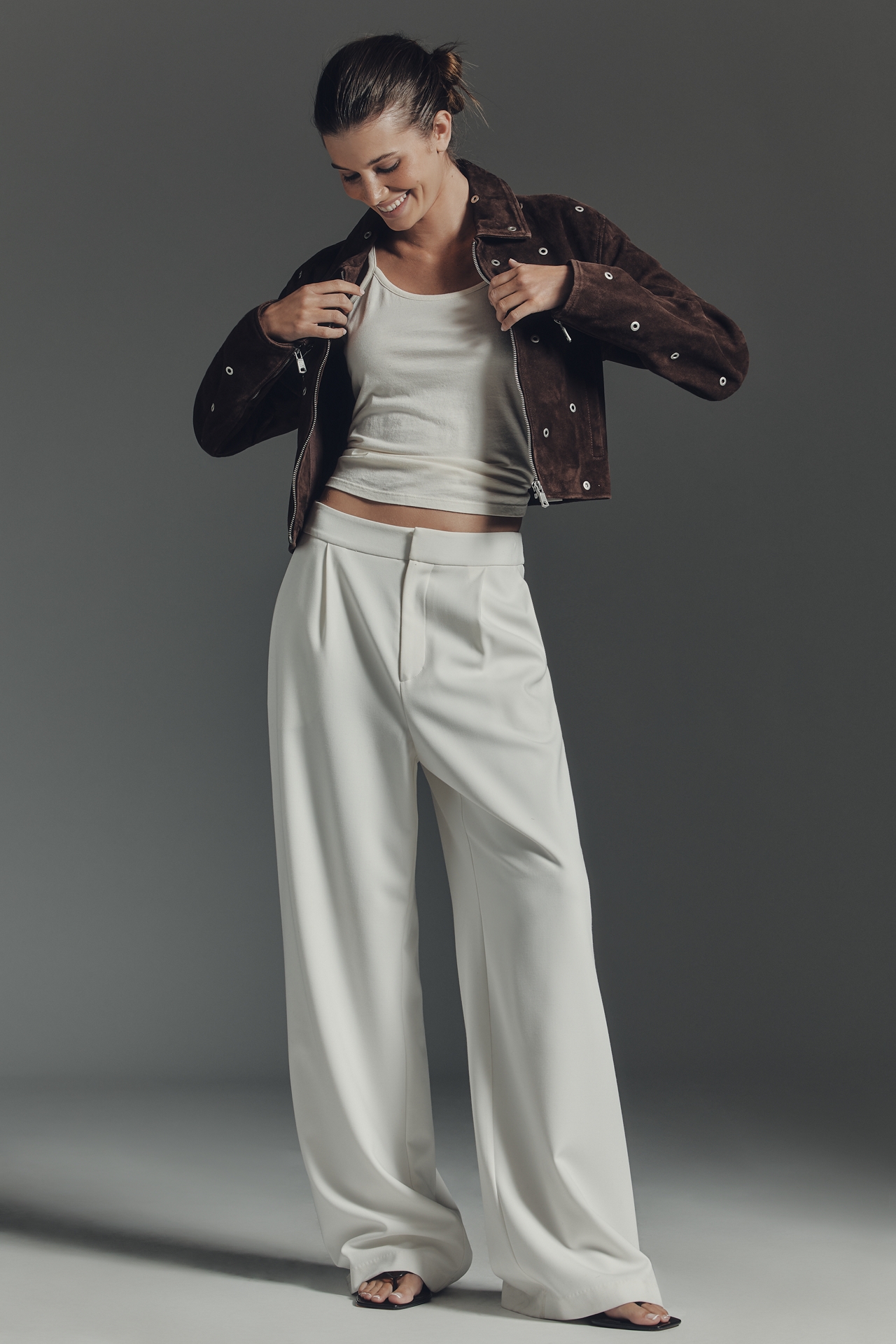 Avec Les Filles Suede Moto Jacket
