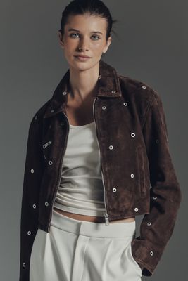 Avec Les Filles Suede Moto Jacket