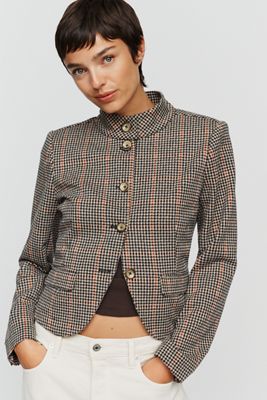 Avec Les Filles Button-Up Knit Jacket