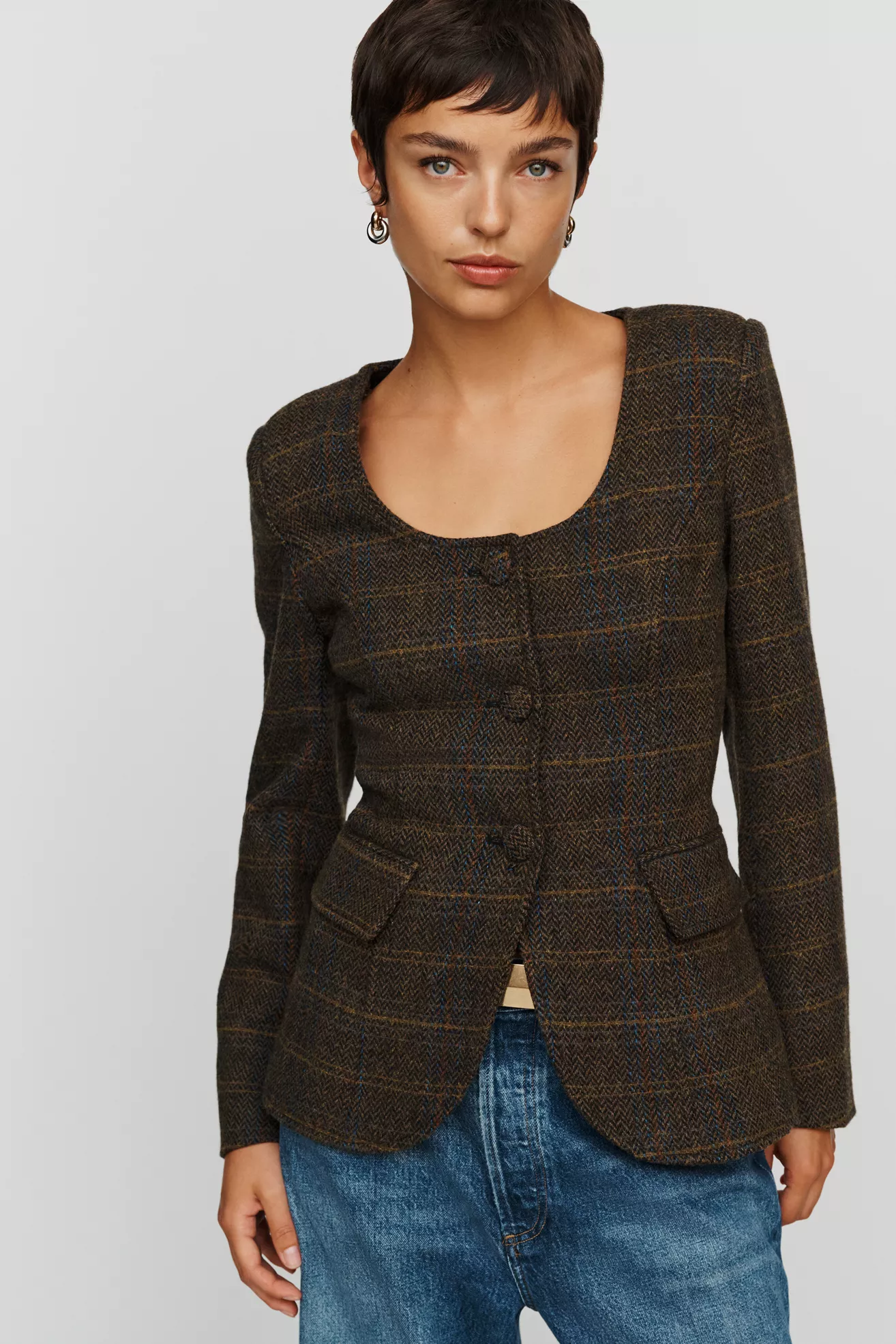 Avec Les Filles Waisted Blazer
