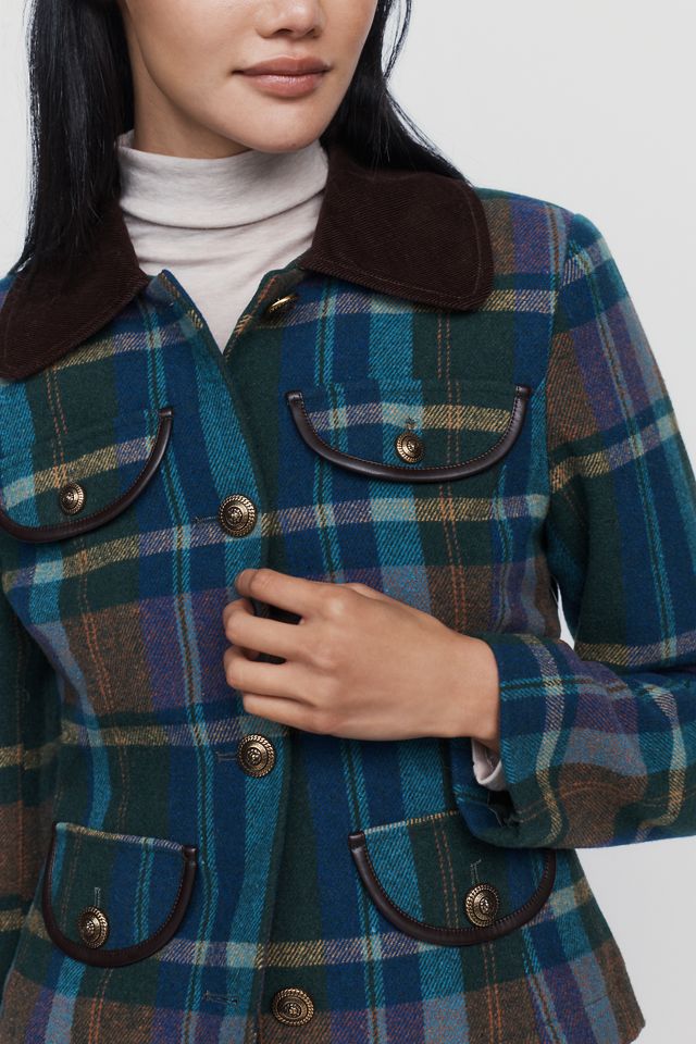 Avec Les Filles Slim Plaid Jacket #2