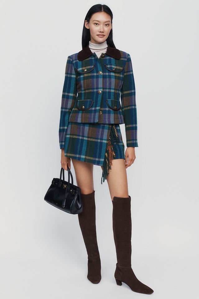 Avec Les Filles Slim Plaid Jacket #3