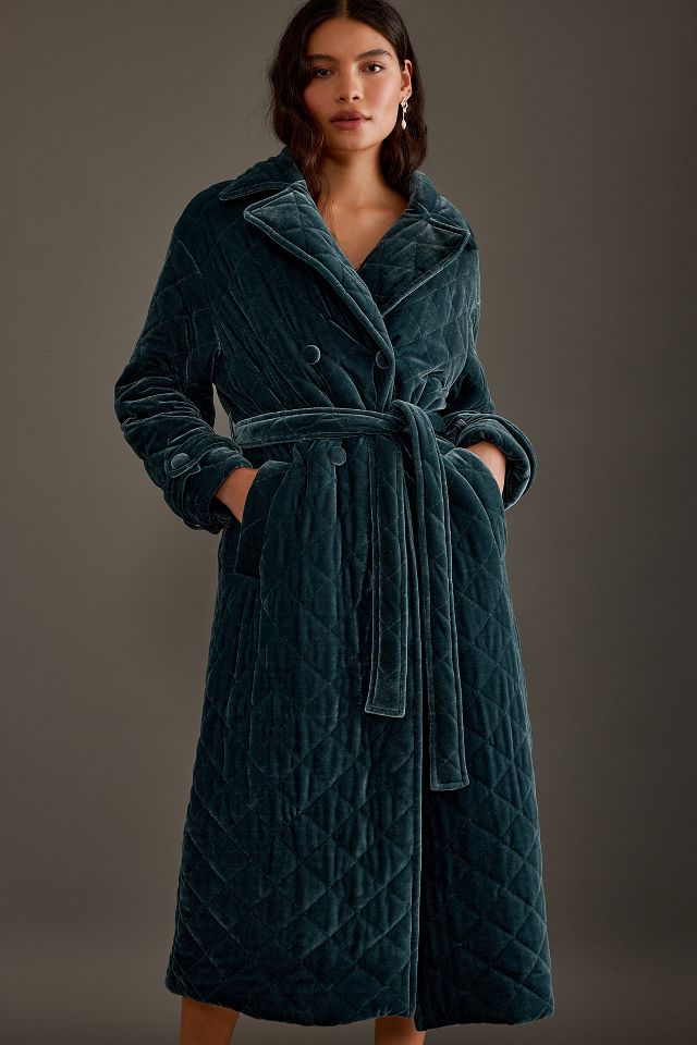 Quilted 2025 velvet coat