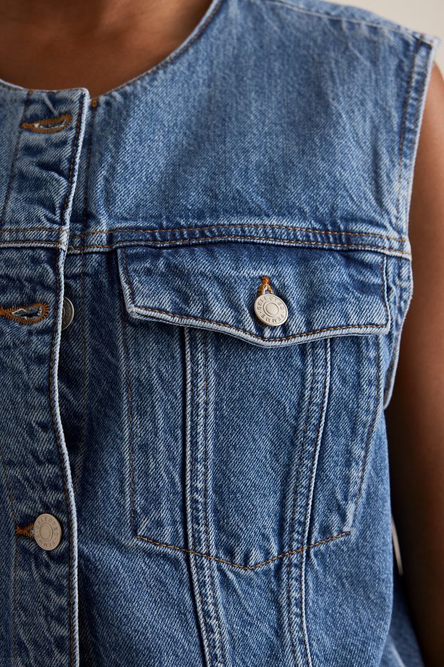 Selected Femme Rie Short Denim Vest #5