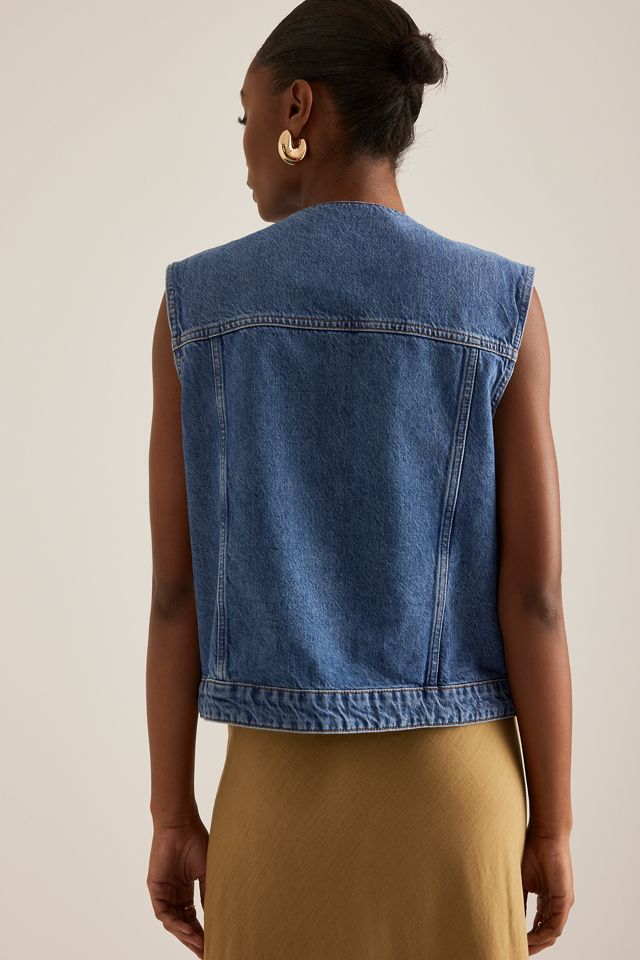 Selected Femme Rie Short Denim Vest #1