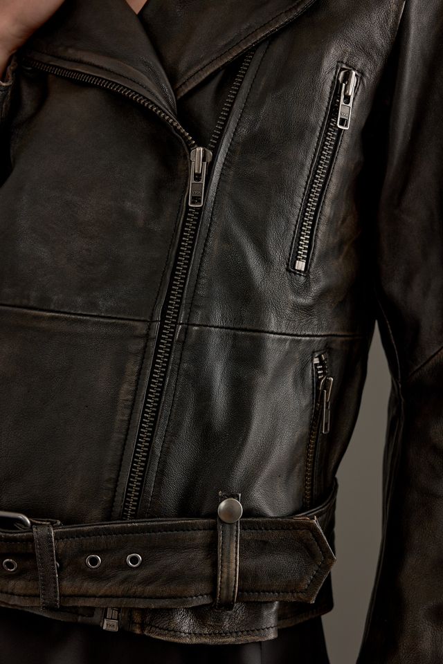Veste en cuir de motard Nana Selected Femme #3