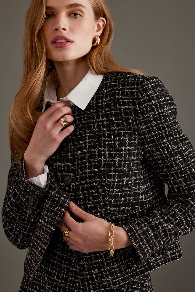 Selected  Wilma Cropped Tweed Blazer #4