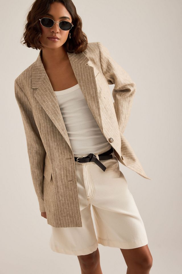 Selected Isa Relaxed Linen Blazer #3