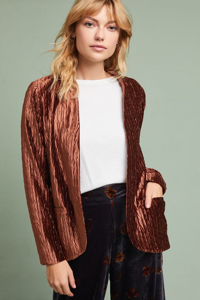 Anthropologie on sale velvet blazer